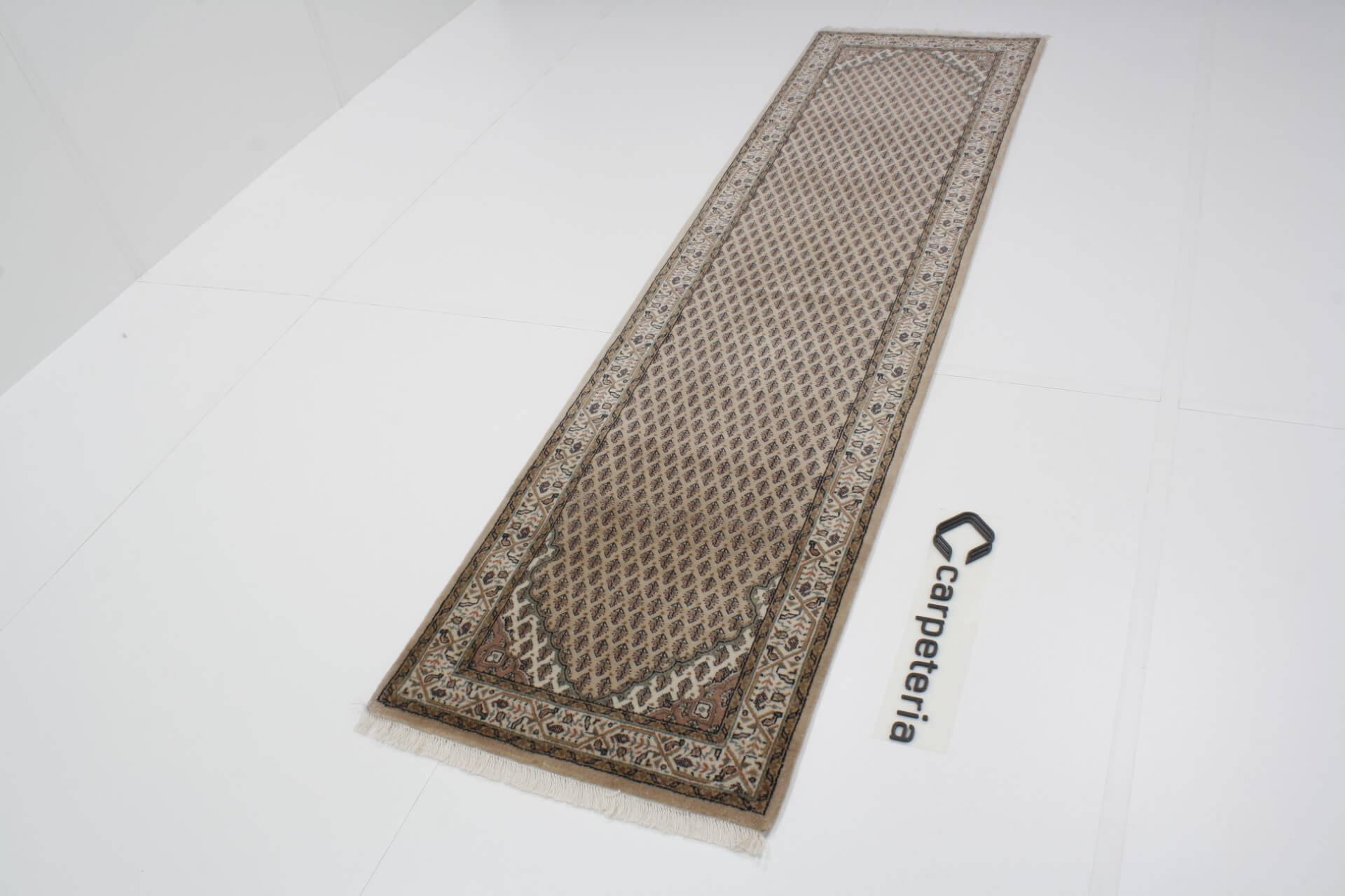 Orientteppich Surat florales Eckmotiv Sand