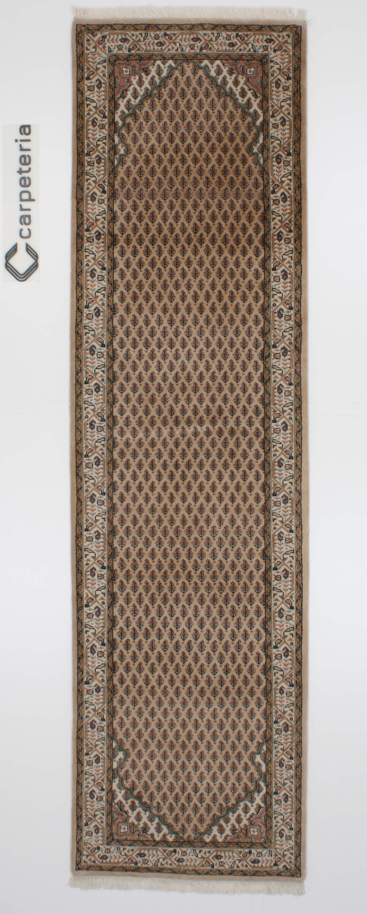 Orientteppich Surat florales Eckmotiv Sand