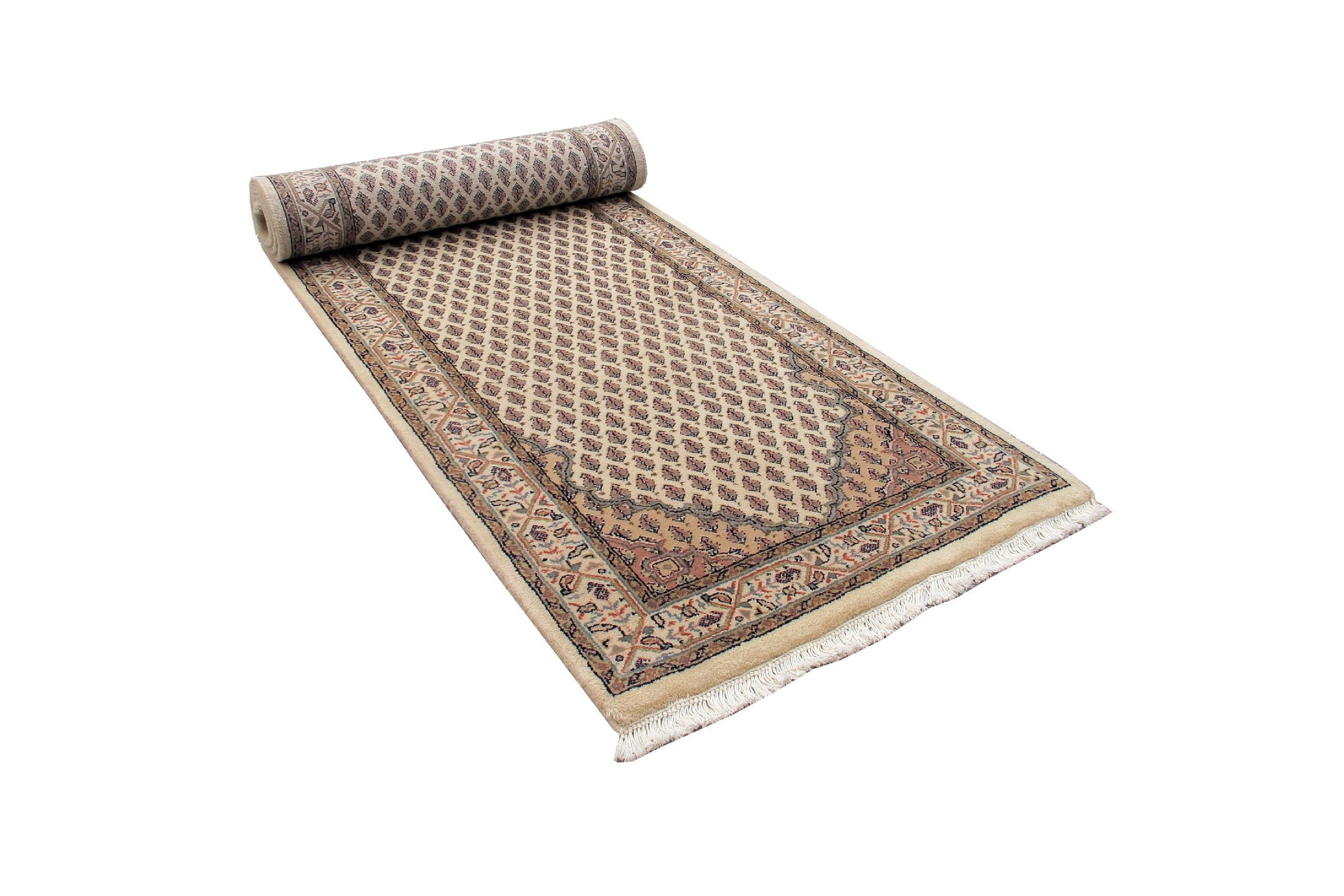 Orientteppich Surat florales Eckmotiv Beige
