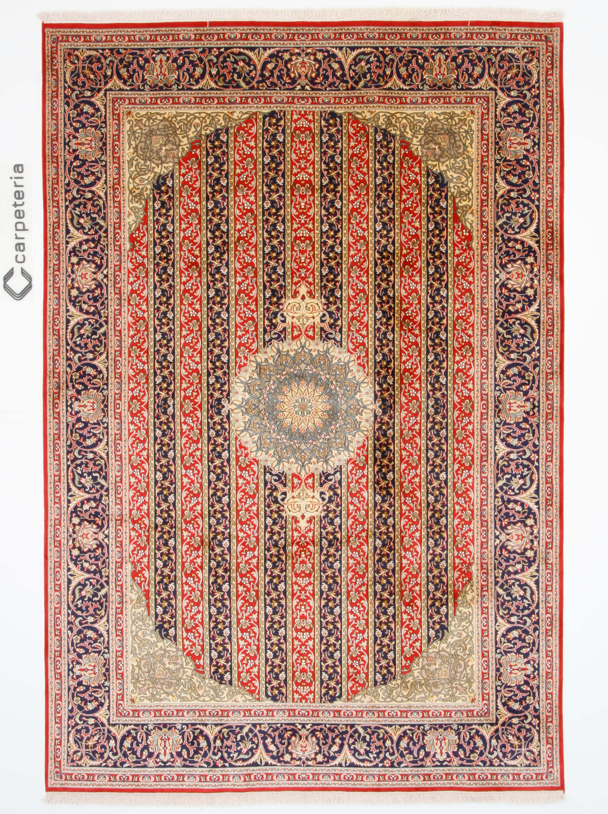 Kashmir-Seiden-Orientteppich Exklusiv