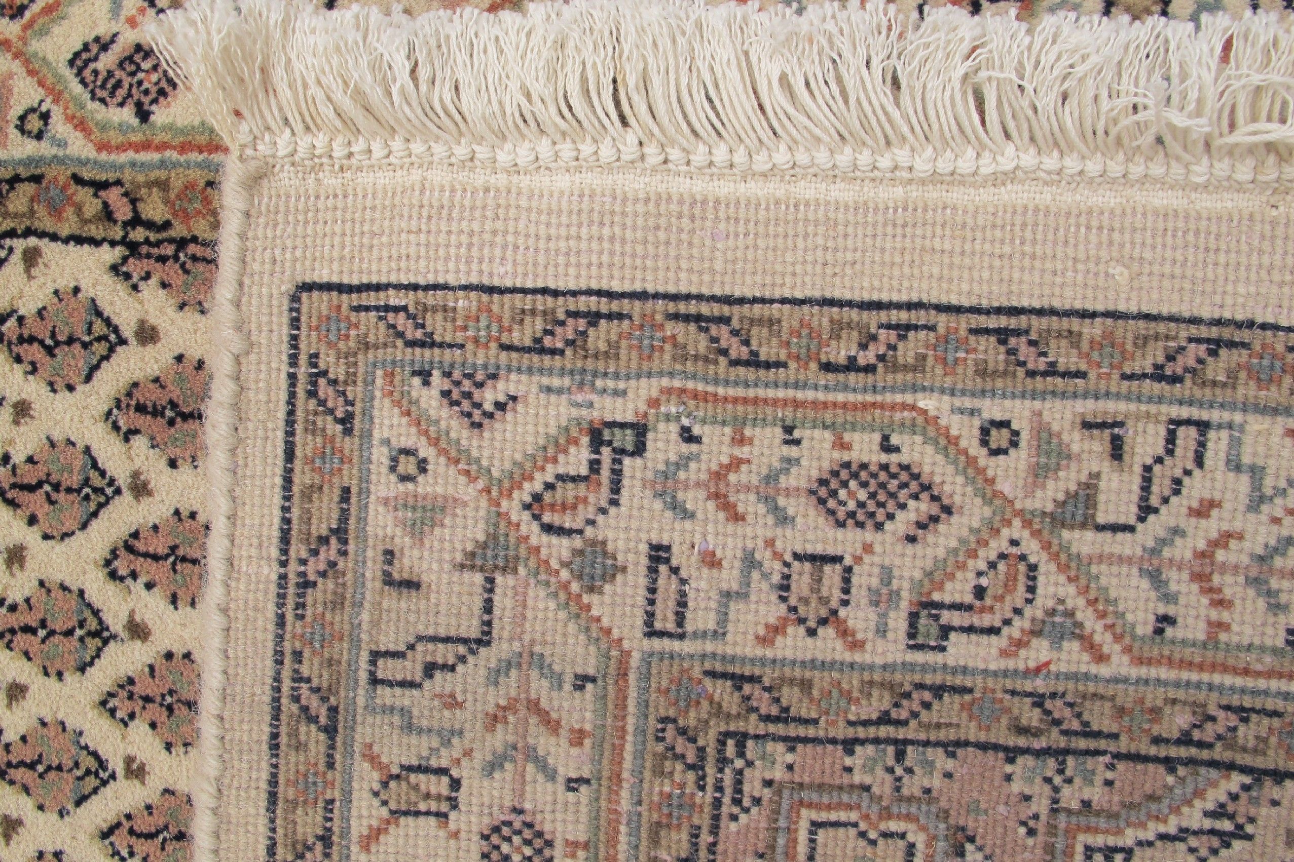 Orientteppich Surat florales Eckmotiv Beige