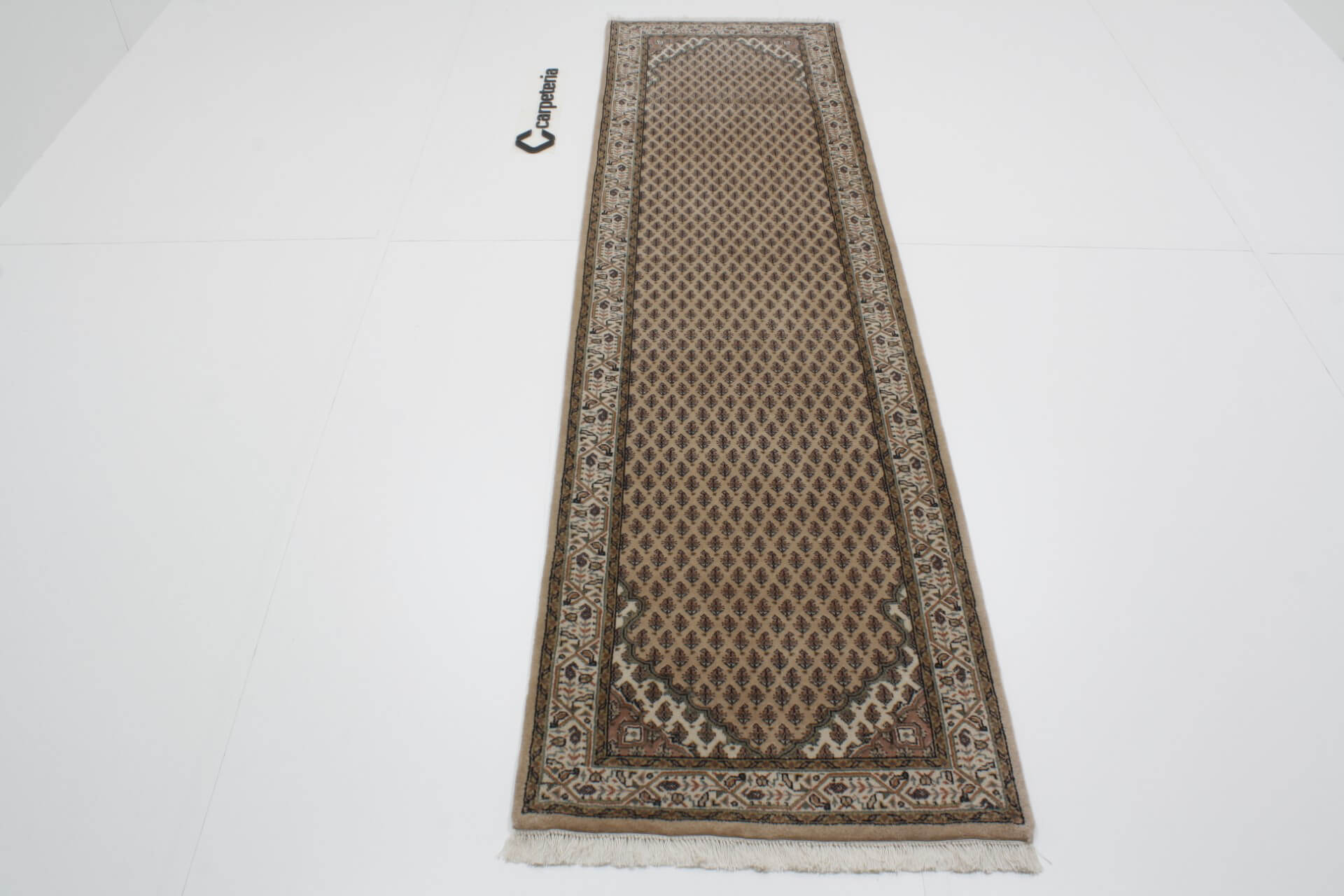 Orientteppich Surat florales Eckmotiv Sand