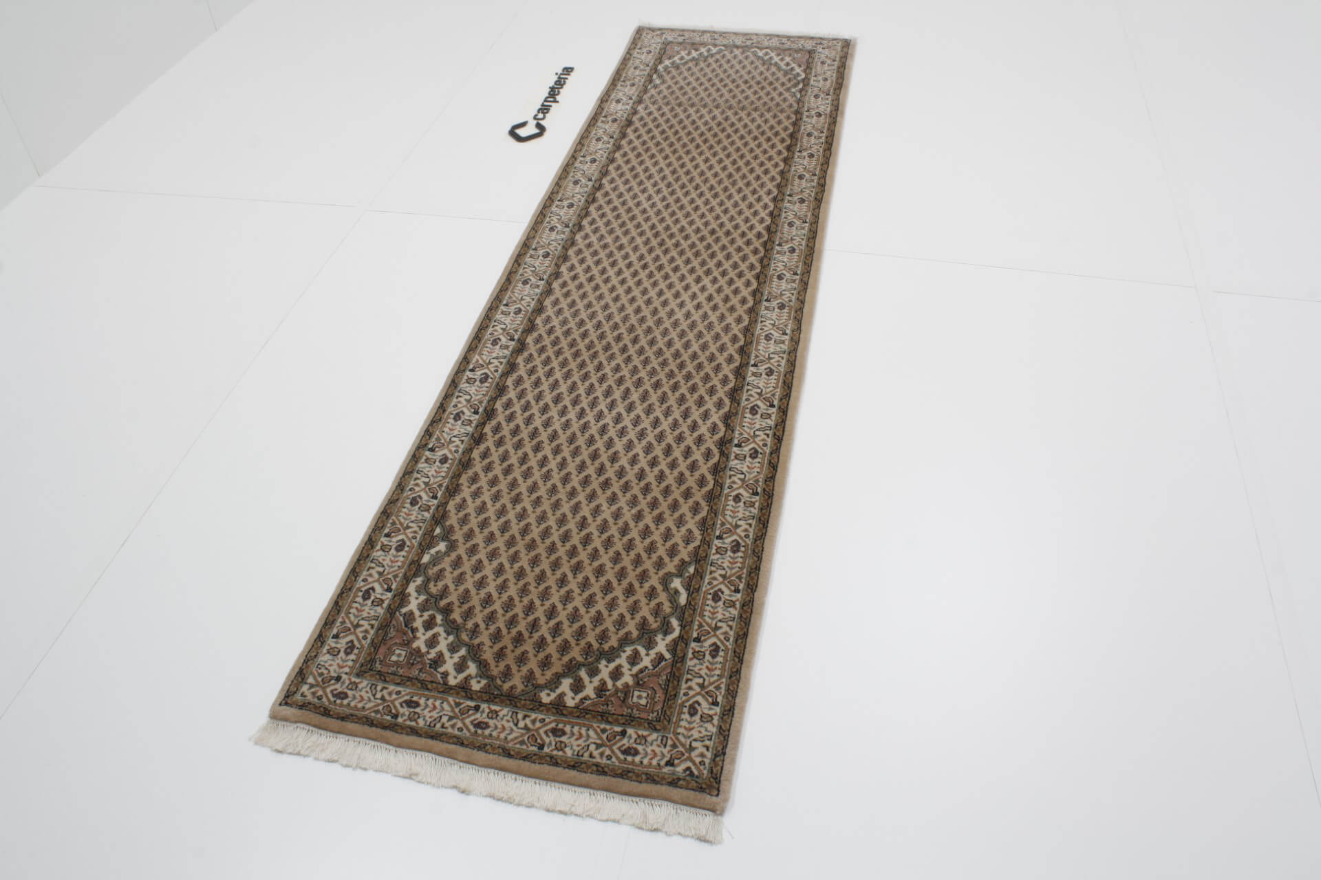 Orientteppich Surat florales Eckmotiv Sand