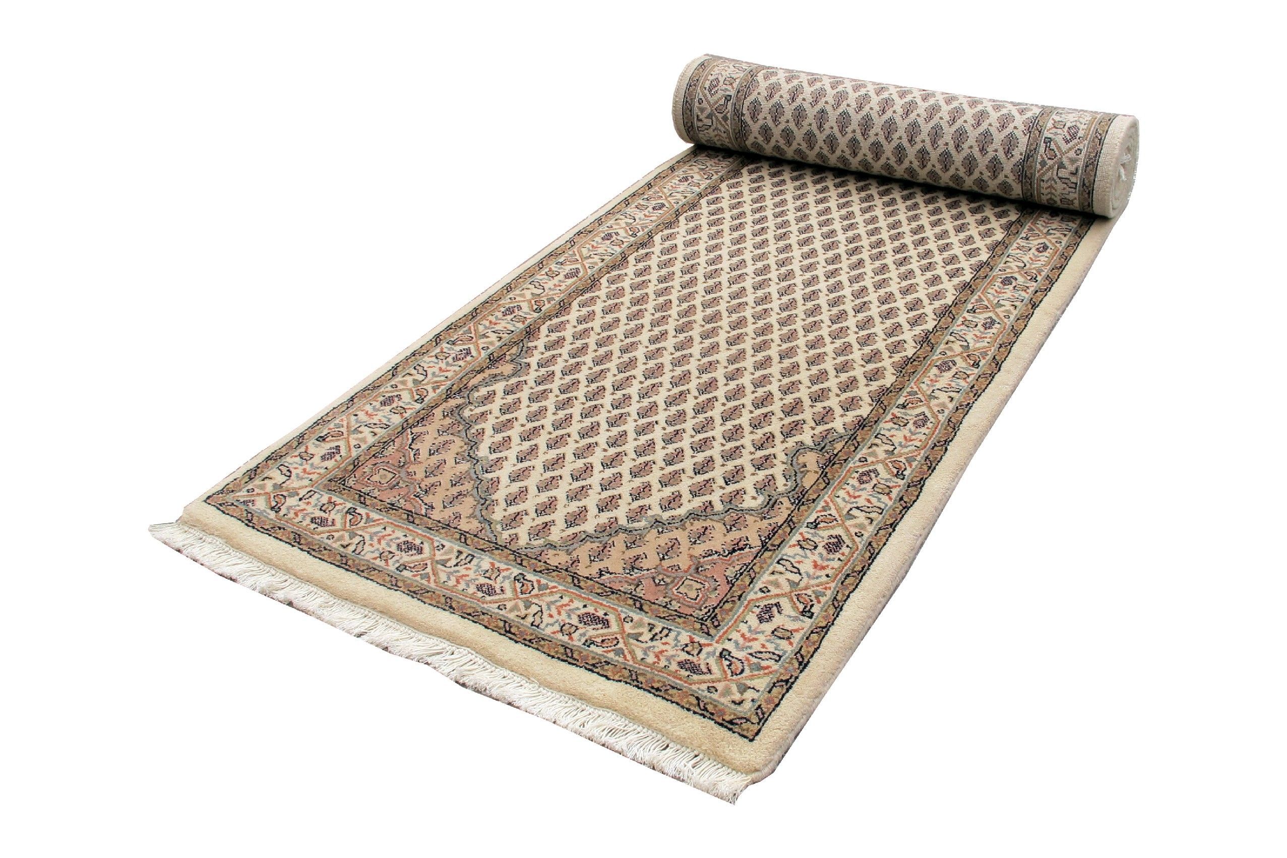 Orientteppich Surat florales Eckmotiv Beige