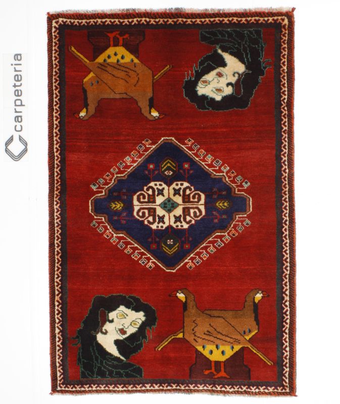 Persian rug Shiraz Figural